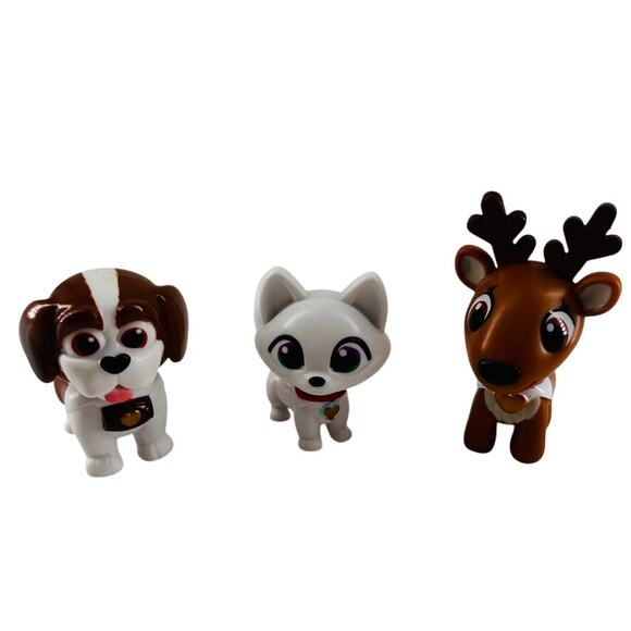 Elf Pets Figurine Set – St. Bernard, Arctic Fox, and Reindeer – Elf on the Shelf - Picture 1 of 3